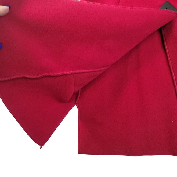 Janska Fleece Sleeveless Cloak Vest XS Oversized Red Casual Layering USA New - Picture 5 of 10